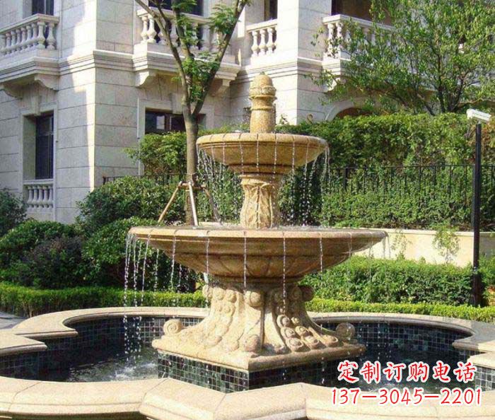 山东小区景观大型喷泉石雕 (2)