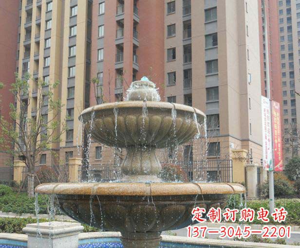 山东小区景观大理石喷泉石雕