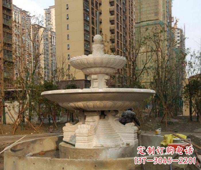 山东小区景观大型喷泉石雕 (3)