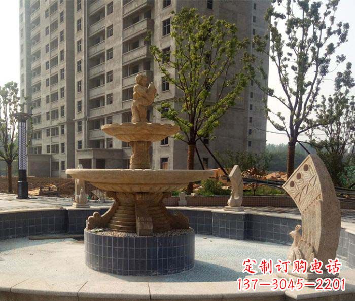 山东小区景观大型喷泉石雕