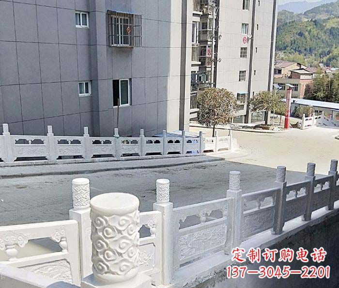 山东小区景观汉白玉石雕栏板