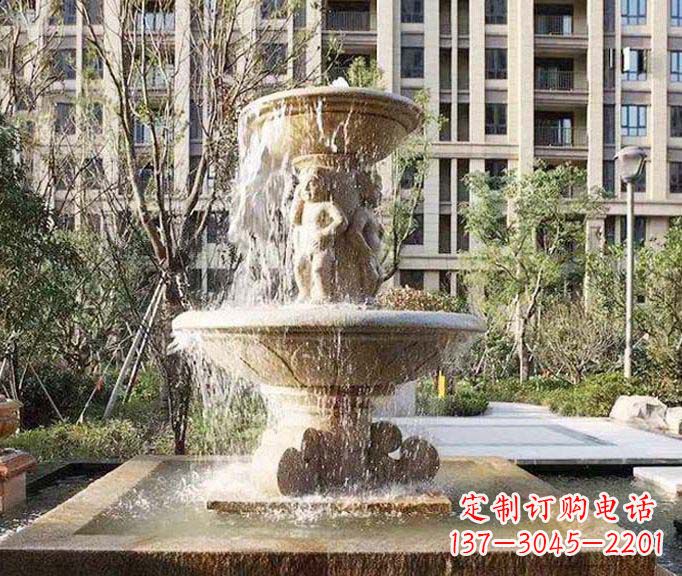 山东小区景观欧式喷泉石雕 (3)