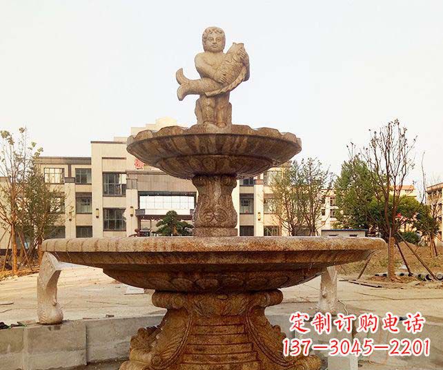 山东小区景观欧式喷泉石雕