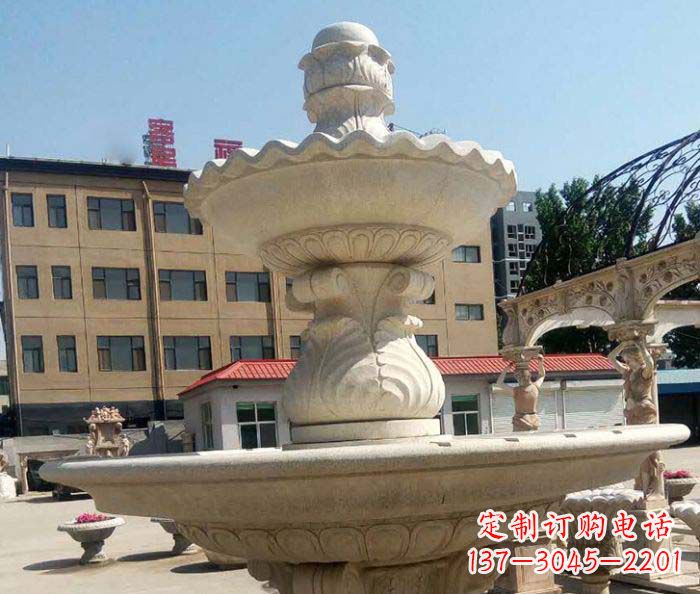 山东小区景观砂岩大型喷泉石雕