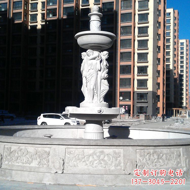 山东小区欧式人物喷泉