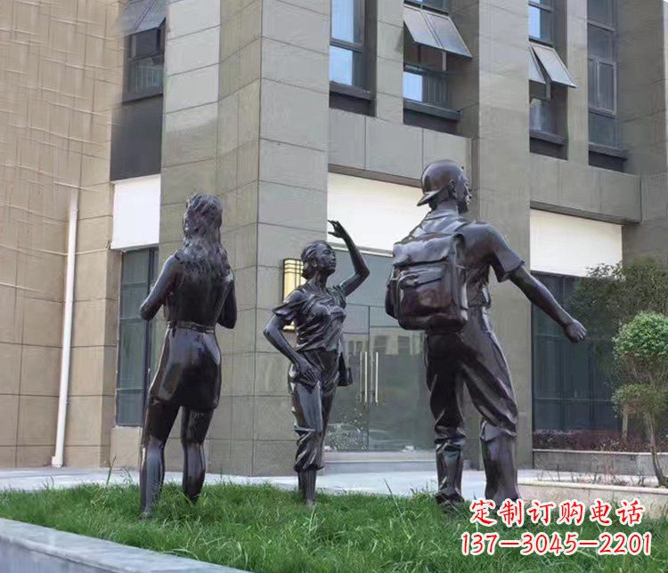 山东小区铜雕美女人物雕塑