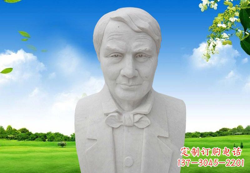 山东校园大理石爱迪生头像