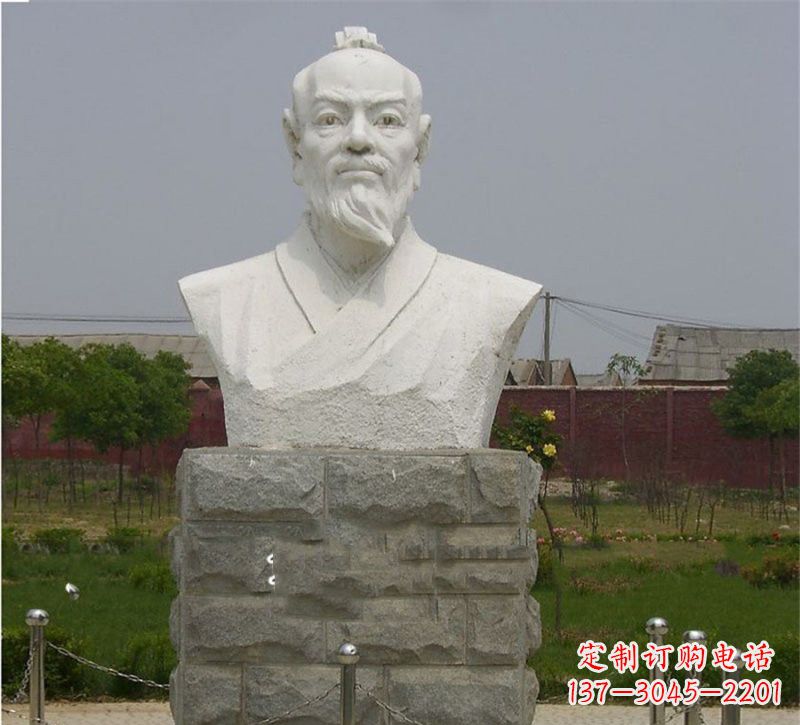 山东校园大理石张衡雕塑