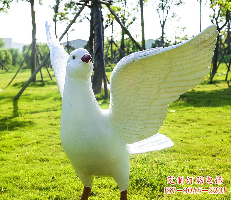 山东校园和平鸽雕塑