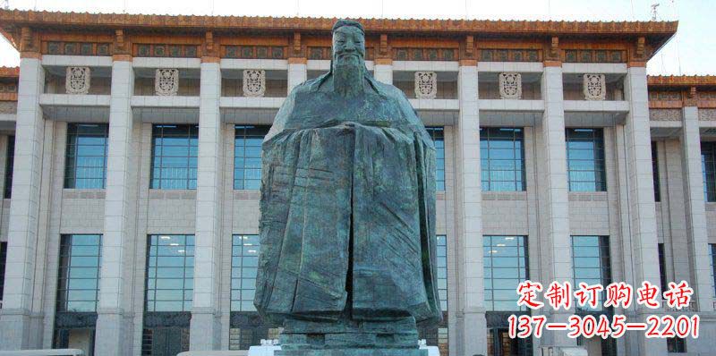 山东校园孔子景观铜雕