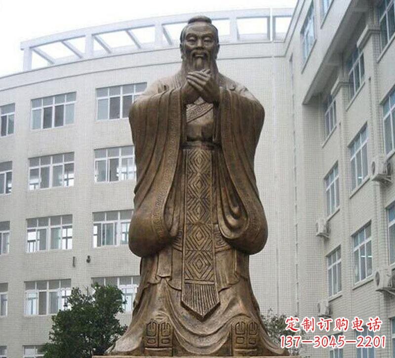 山东校园孔子铜雕222