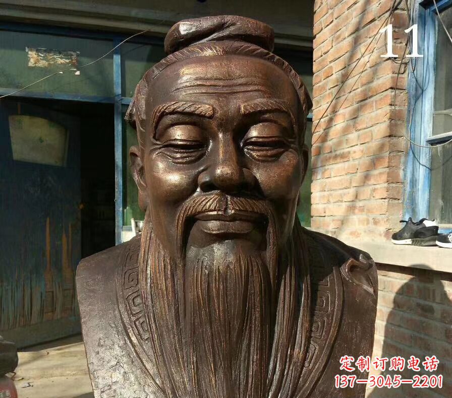 山东校园名人铜雕 人物雕塑
