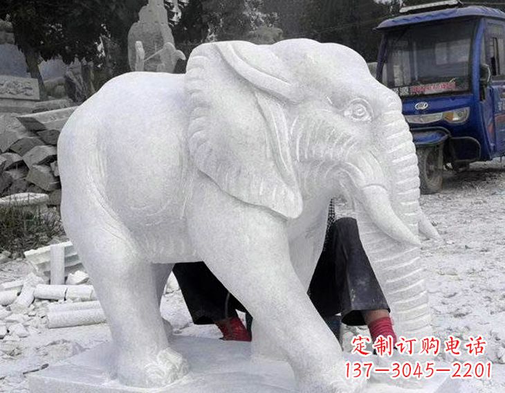 山东写实大象石雕