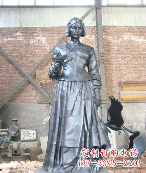 山东医院校园西方名人南丁格尔铜雕