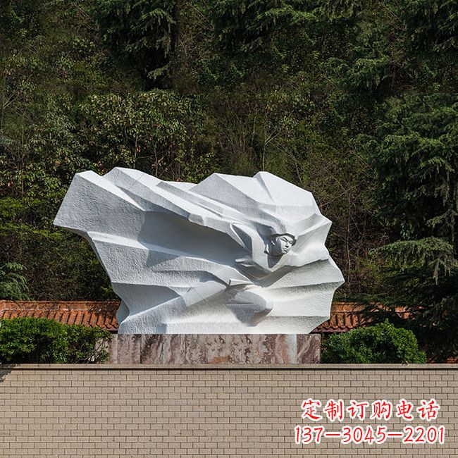 山东英雄人物黄继光景区景点汉白玉石刻雕塑