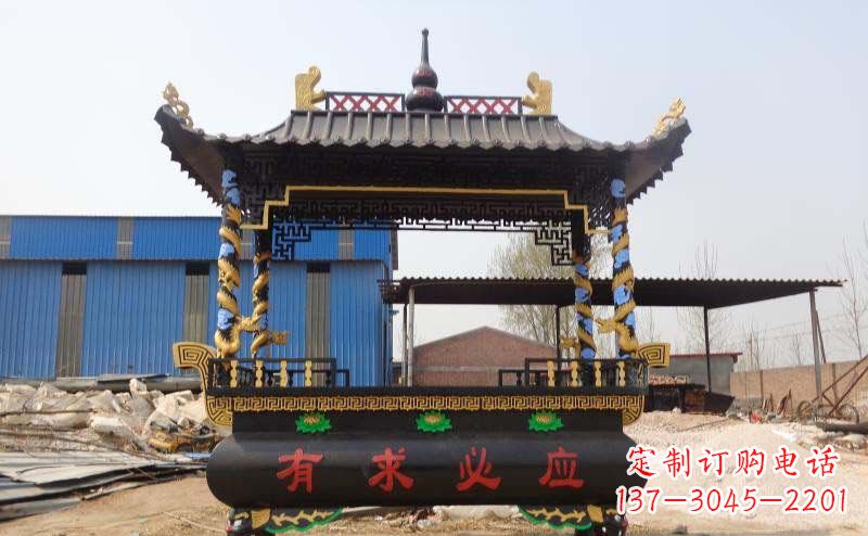 山东有求必应香炉寺庙铜雕