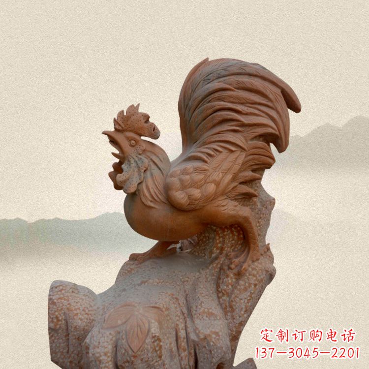 山东酉鸡景观石雕