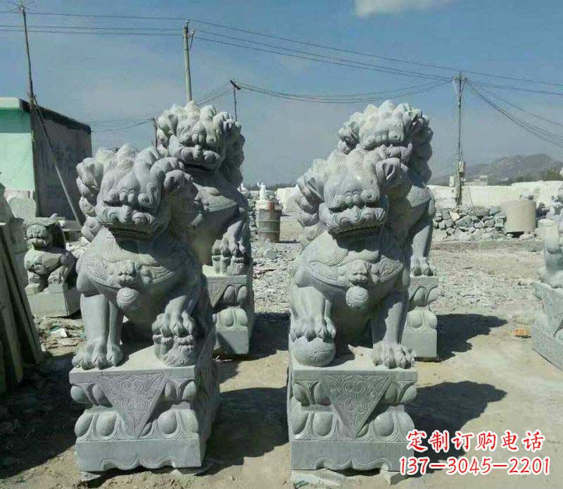 山东园林仿古狮子景观石雕