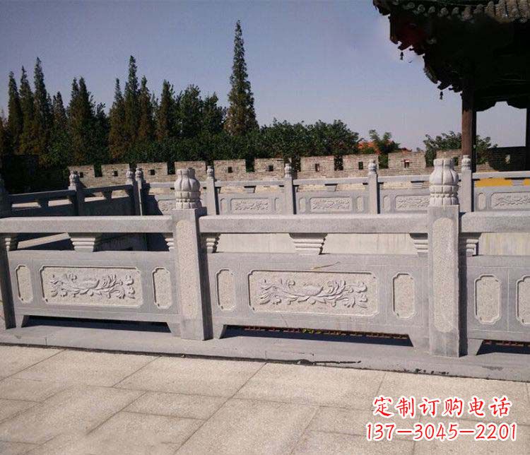 山东园林仿古石栏板景观石雕 (2)