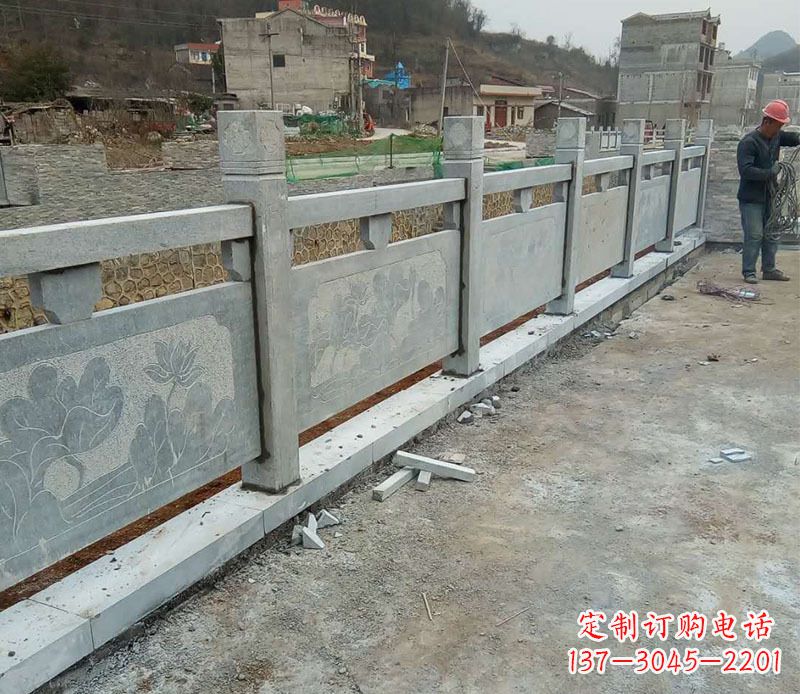 山东园林仿古石栏板景观石雕 (5)