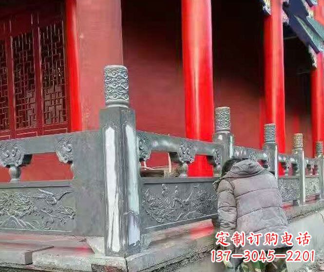 山东园林仿古石栏板景观石雕 (9)