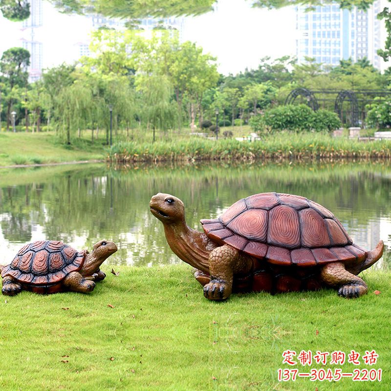 山东园林仿真乌龟玻璃钢池塘湖泊水景雕塑摆件