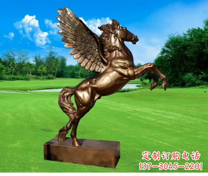 山东园林飞马铜雕 (2)