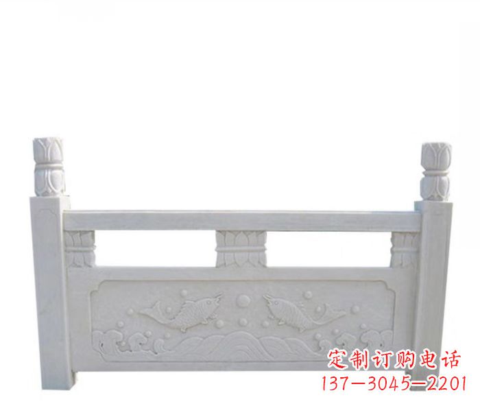 山东园林汉白玉石浮雕栏板