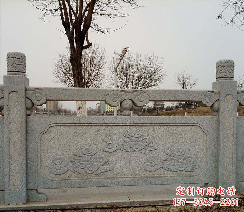 山东园林护城河石栏板景观石雕