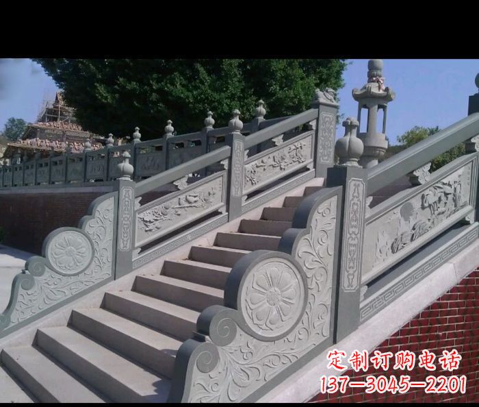 山东园林景观大理石栏板雕塑 (4)