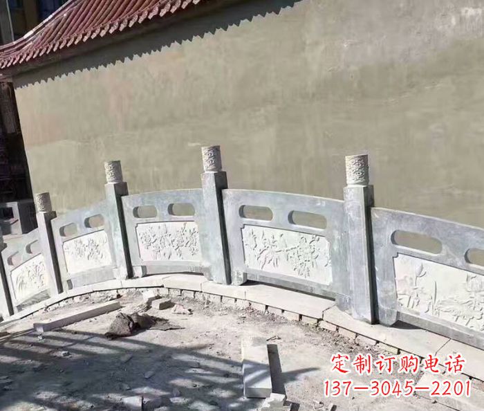 山东园林景观大理石桥栏板石雕 (5)