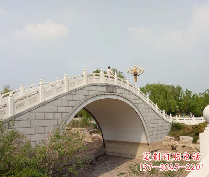 山东园林景观大理石桥栏板石雕 (6)