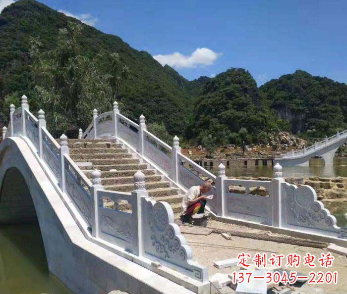 山东园林景观大理石桥栏板石雕_1