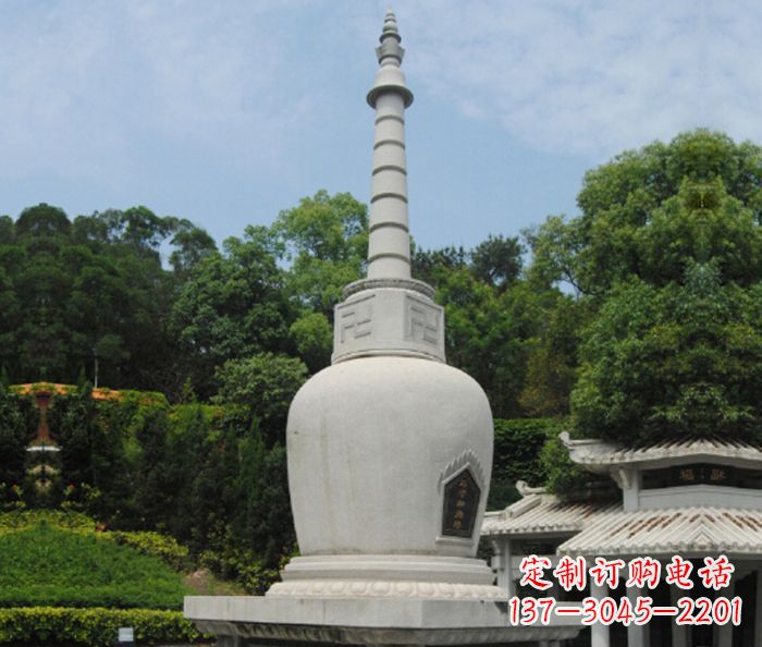 山东园林景观大理石舍利塔石雕