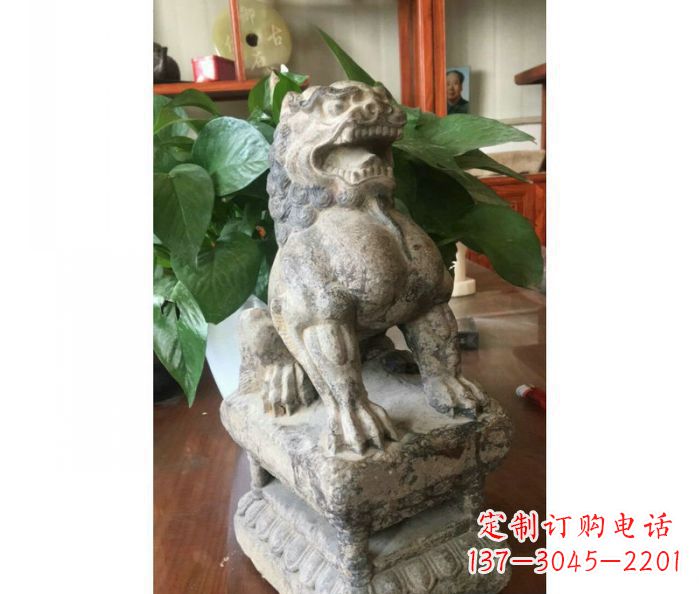 山东园林景观大理石狮子石雕