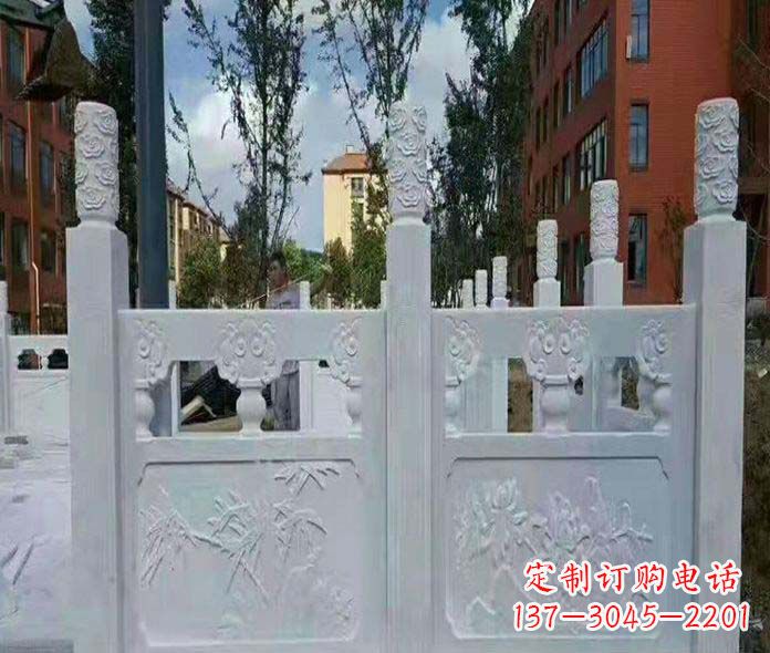 山东园林景观大理石桥栏板石雕_2