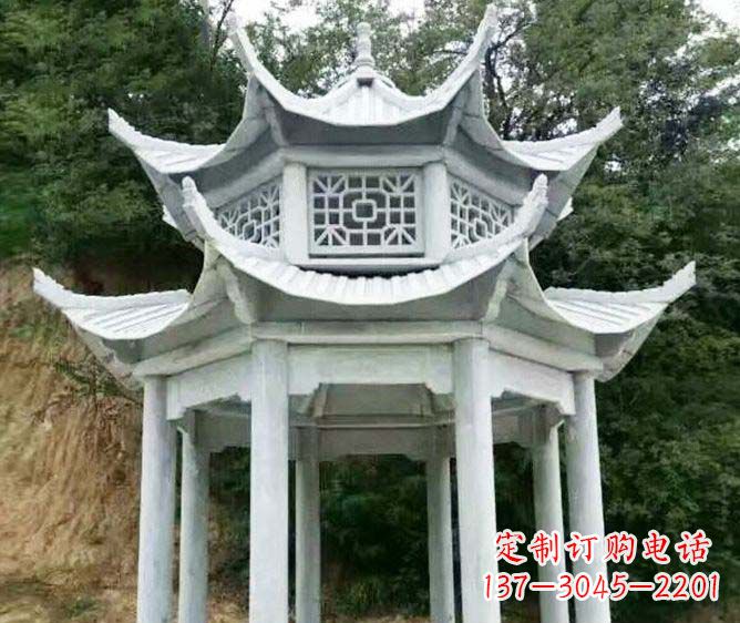山东园林景观多层凉亭石雕