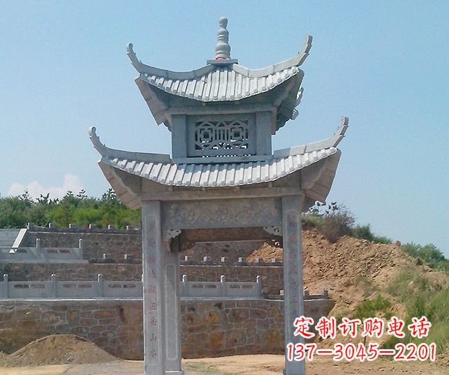 山东园林景观仿古石雕凉亭