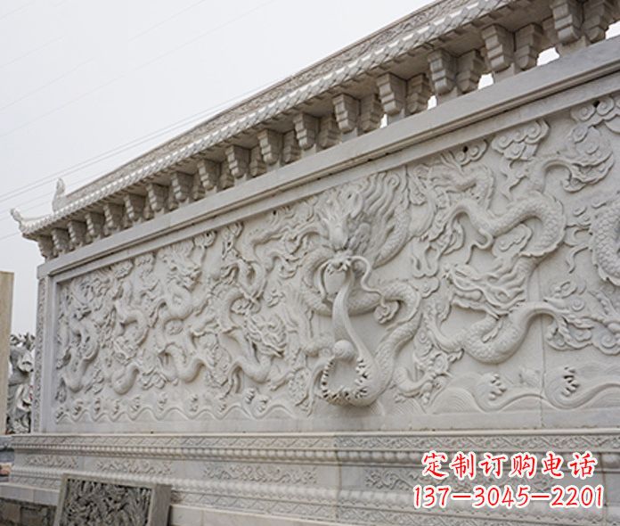 山东园林九龙壁石雕影壁 (5)