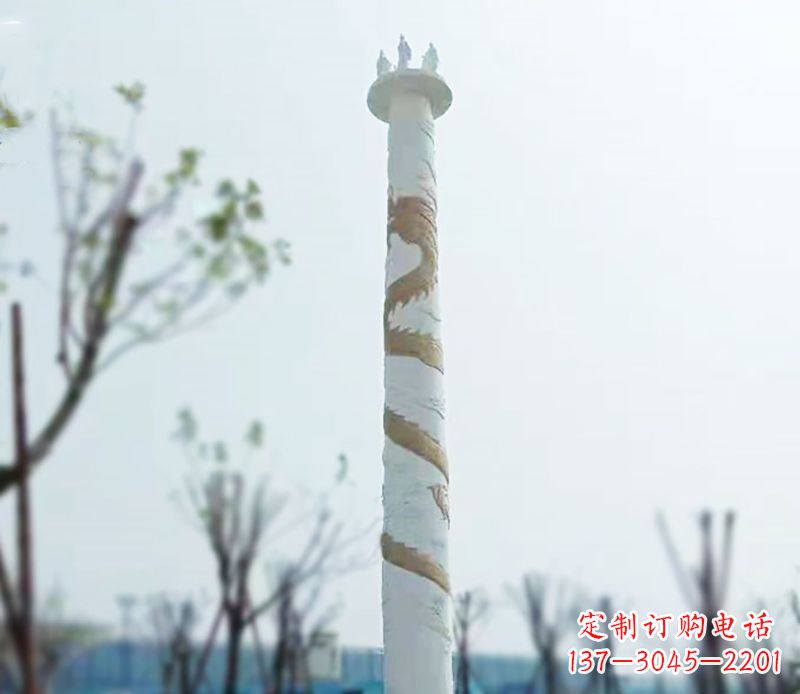 山东园林龙柱景观不锈钢