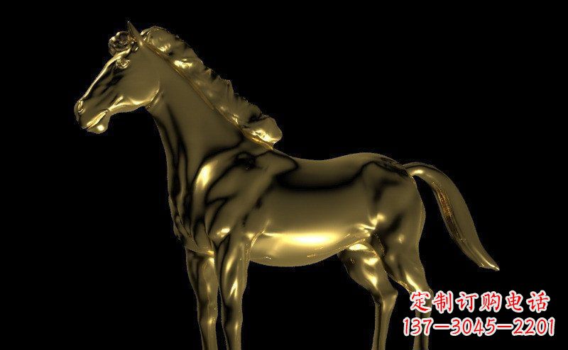 山东园林马动物景观铜雕