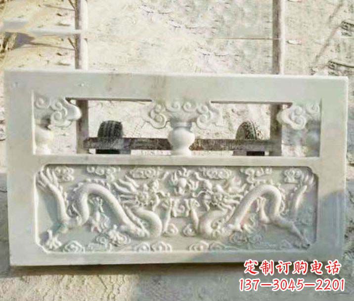 山东园林石浮雕栏板景观石雕