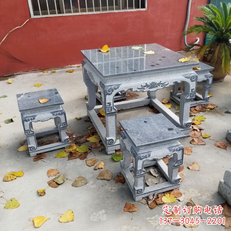 山东园林石桌凳