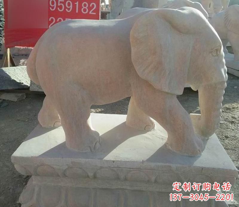 山东园林晚霞红大象雕塑