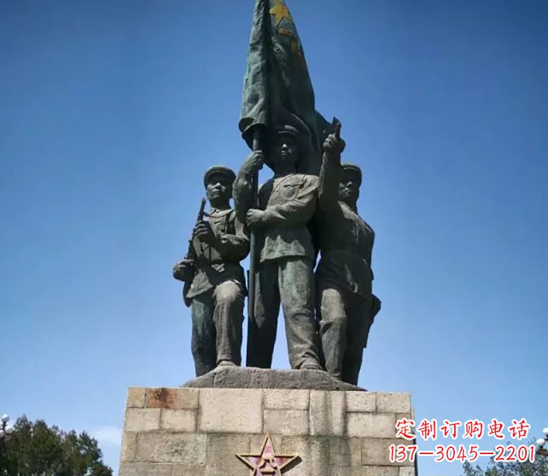 山东战士革命广场铜雕