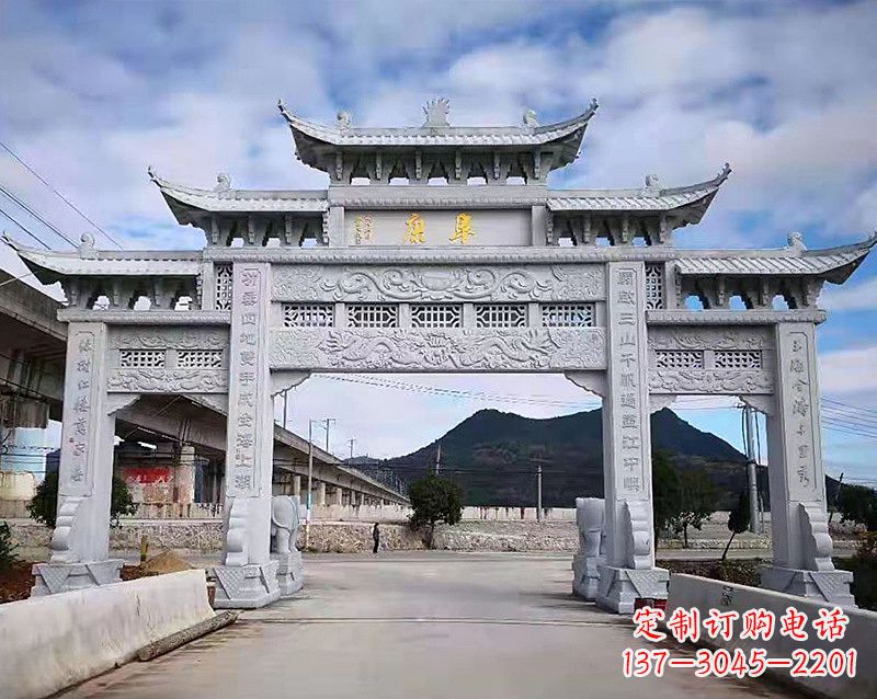 山东张掖石雕牌坊雕刻