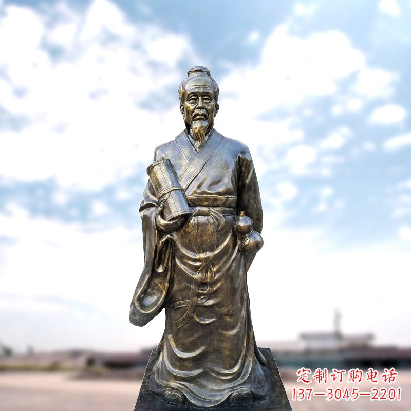 山东张仲景仿铜雕像