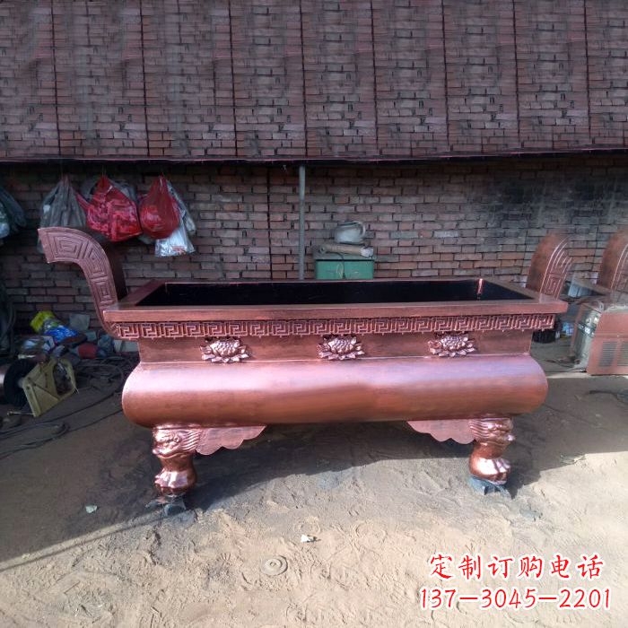 山东长方形铜香炉