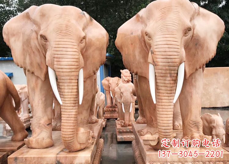 山东招财大象石雕