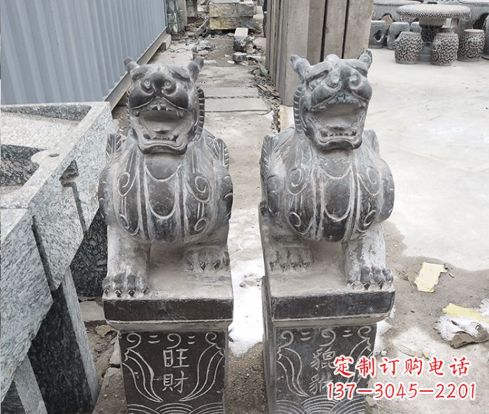 山东招财神兽貔貅石雕 (2)